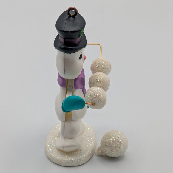 Hallmark Keepsake Cool Juggler 1988, Vintage Snowman Christmas Ornament - Picture 3 of 11